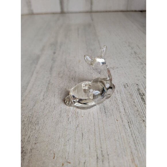 Miniature glass fawn deer figure xmas decor figure woods - Picture 3 of 5